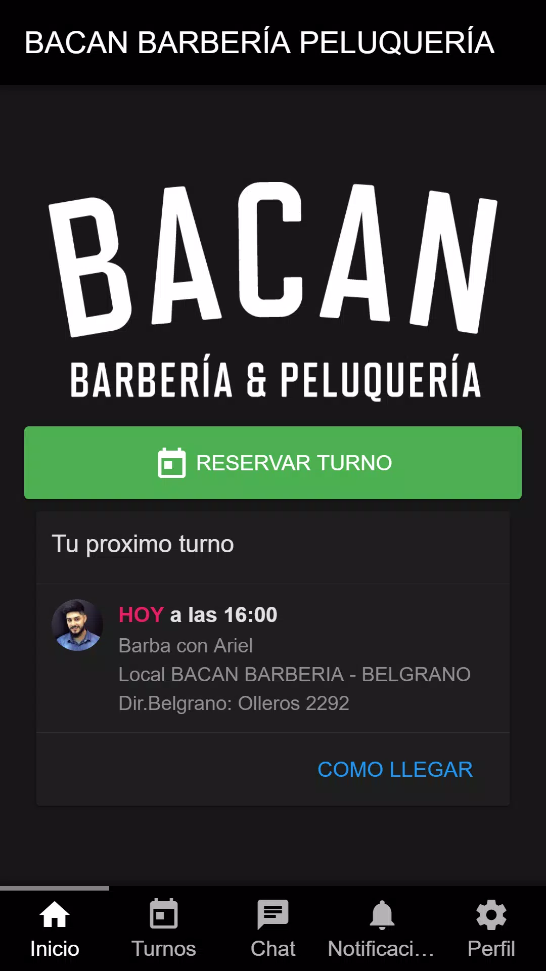 Bacan barbería y peluquería应用截图第1张