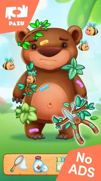 Jungle Animal Kids Care Games ảnh chụp màn hình 2