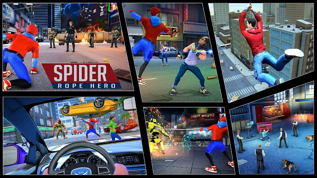 Flying Spider Fight Hero Games ảnh chụp màn hình 1