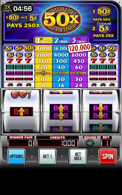 Quintuple 50x Free Slots स्क्रीनशॉट 1