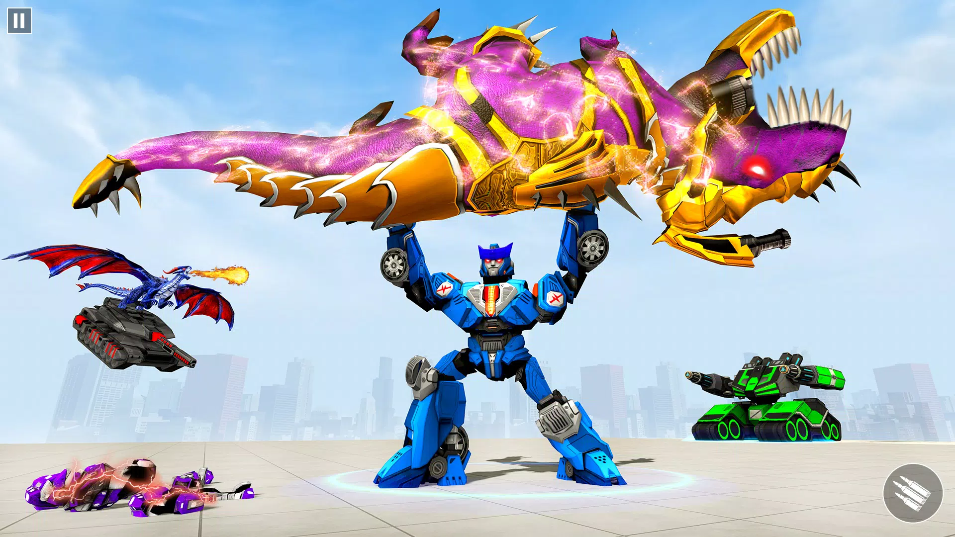 Dino Robot Car Transform Game экрана 4