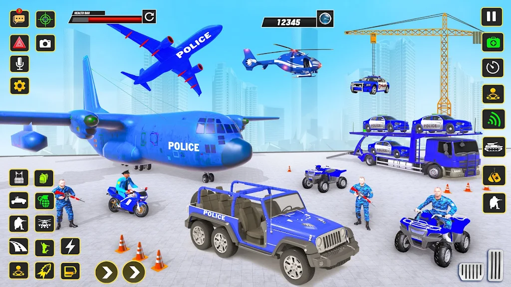 Police Car transporter Game 3D screenshot 2