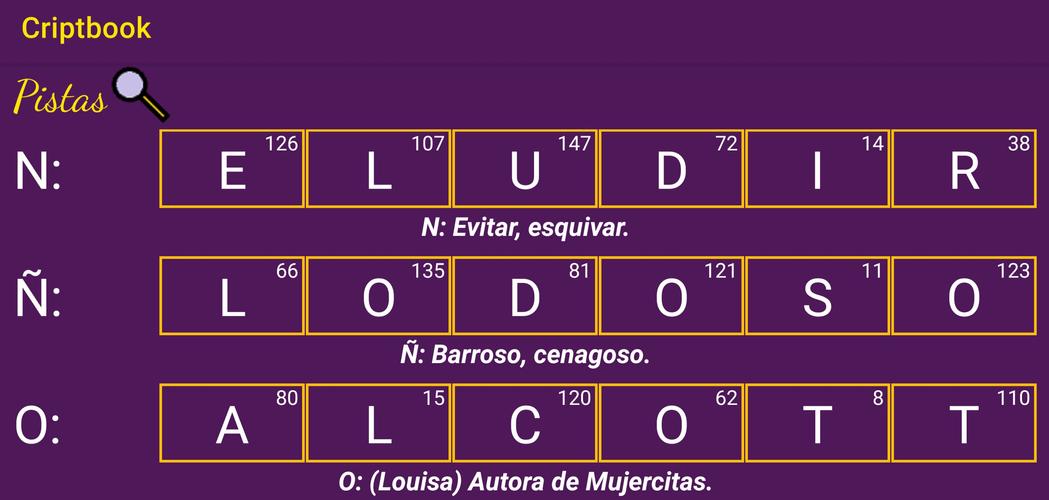 Criptogramas Literarios Screenshot 1