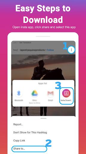 Video Downloader For Insta - IG Stories, Reels ဖန်သားပြင်ဓာတ်ပုံ 2