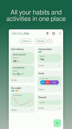 chrono.me - Lifestyle tracker Screenshot 1