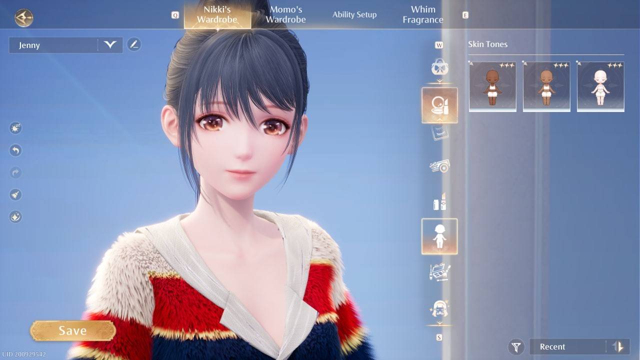 Skin Tone Options