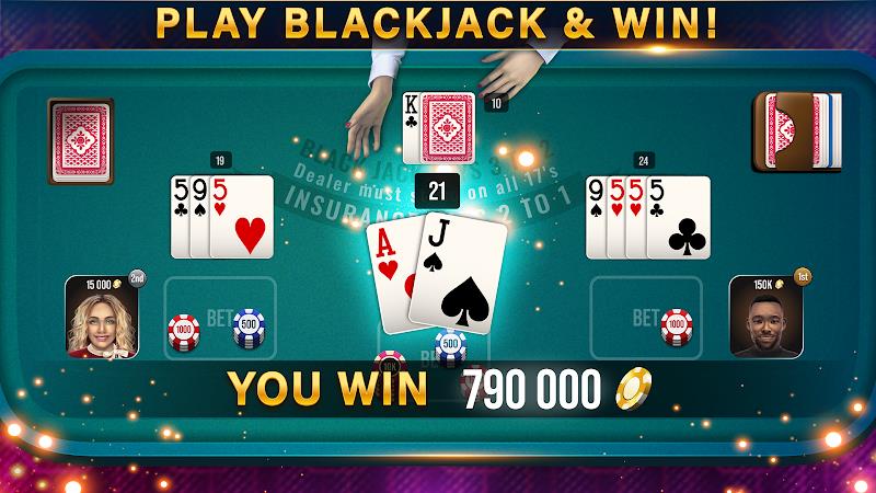 Blackjack 21 All Star - Casino ảnh chụp màn hình 1