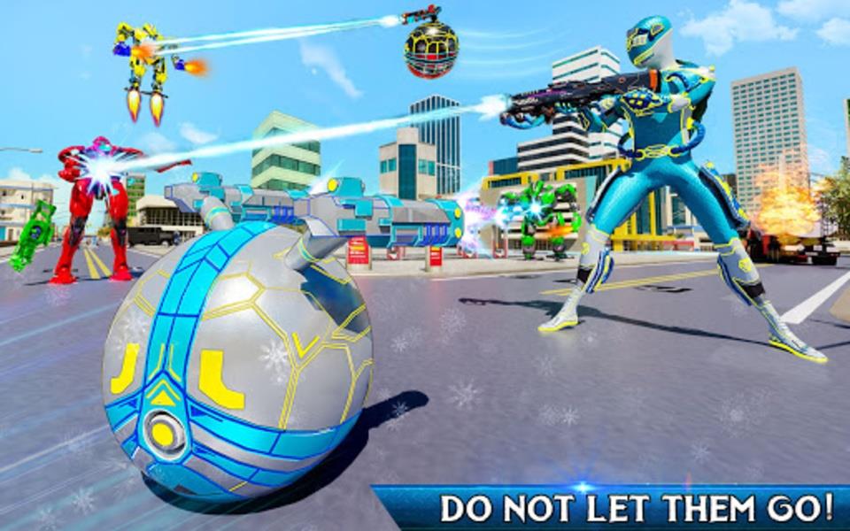 Snow Ball Robot Bike Games captura de pantalla 