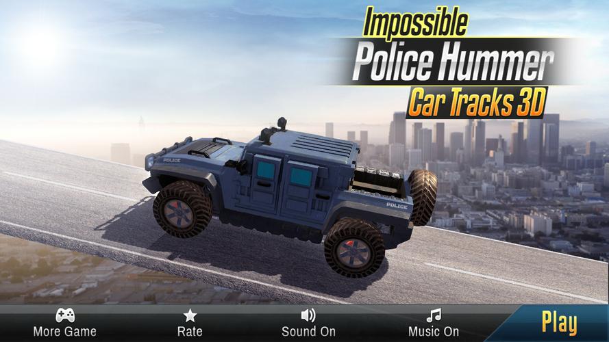 Impossible Ramp Hummer Car 3D ảnh chụp màn hình 1