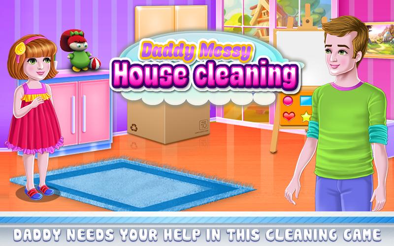 Daddy Messy House Cleaning Captura de pantalla 3