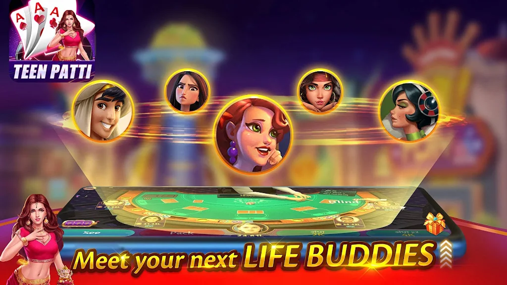 Teen Patti Indian 3 Patti Game captura de pantalla 