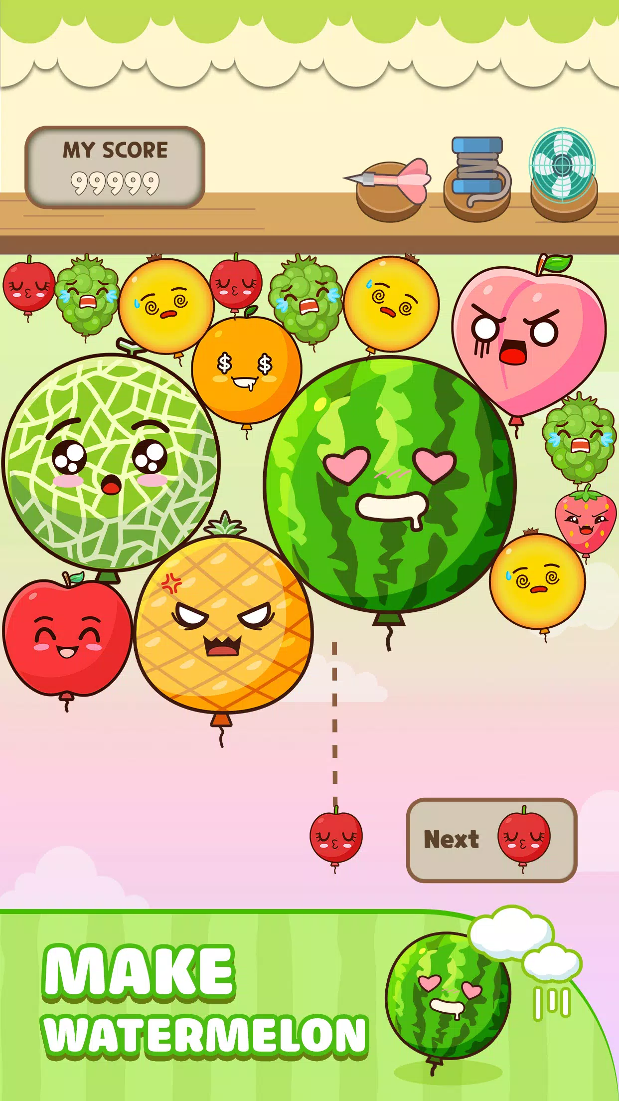 Melon Balloon: Fruit Merge screenshot 3