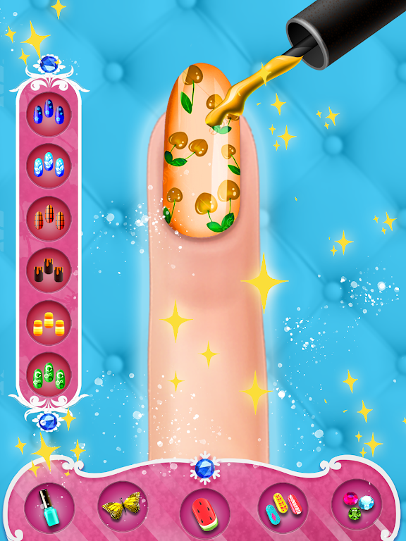 Fashion Nail Polish Salon Game ekran görüntüsü 1