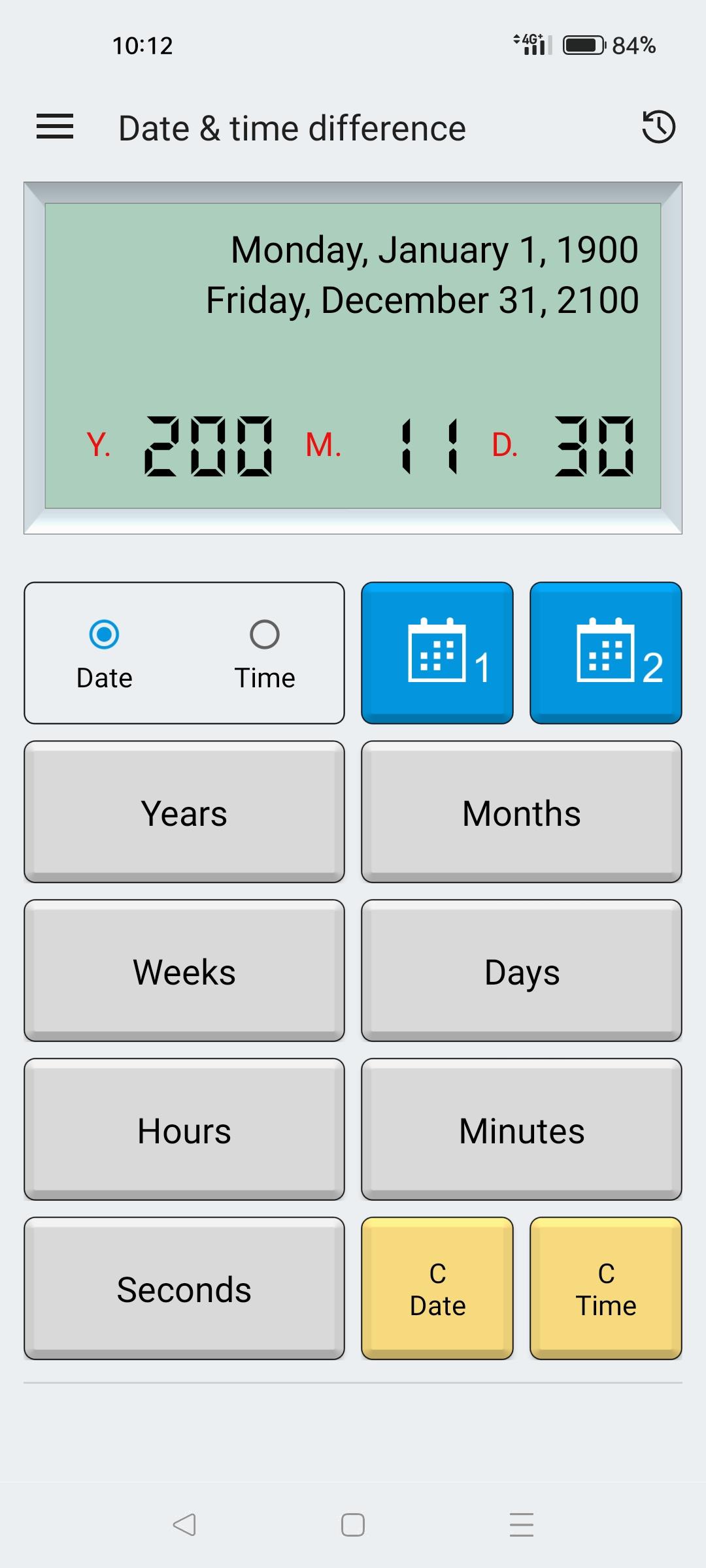 Date & time calculator স্ক্রিনশট 4