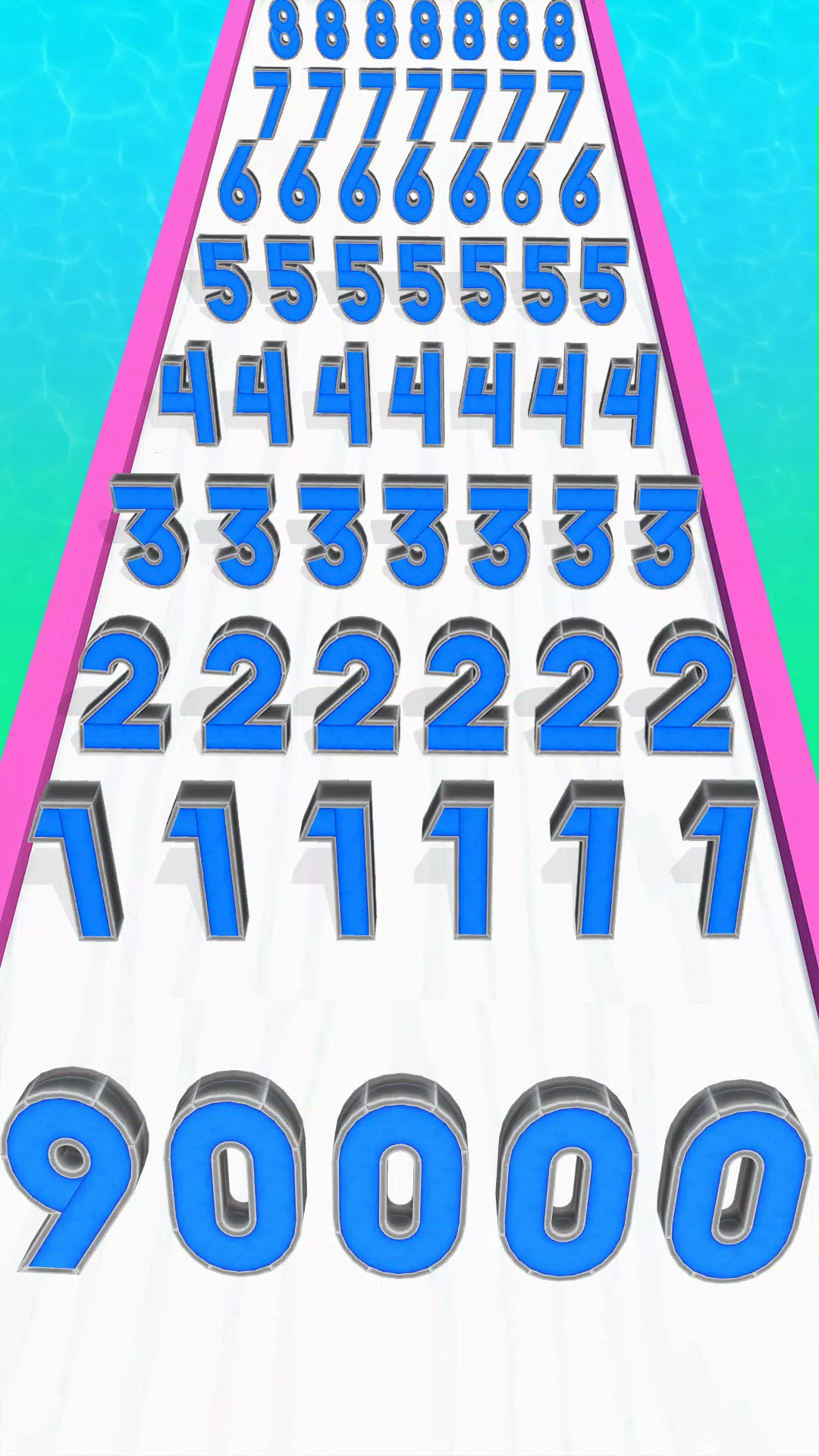 Number Master Run 3D Games ဖန်သားပြင်ဓာတ်ပုံ 2