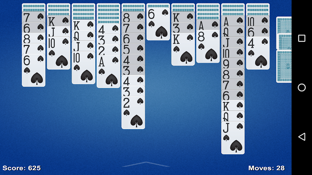 Spider Solitaire Game Screenshot 4