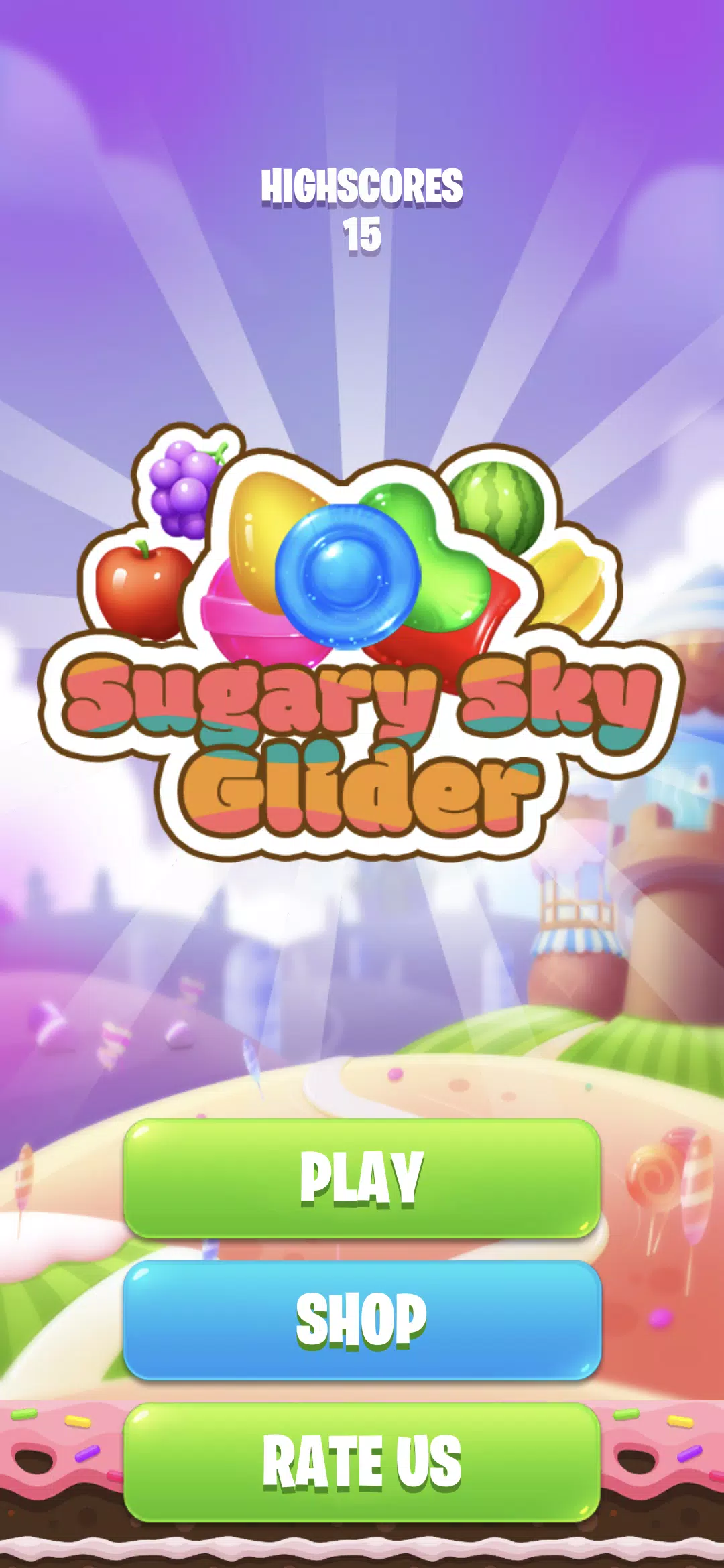 Sugary Sky Glider ekran görüntüsü 1