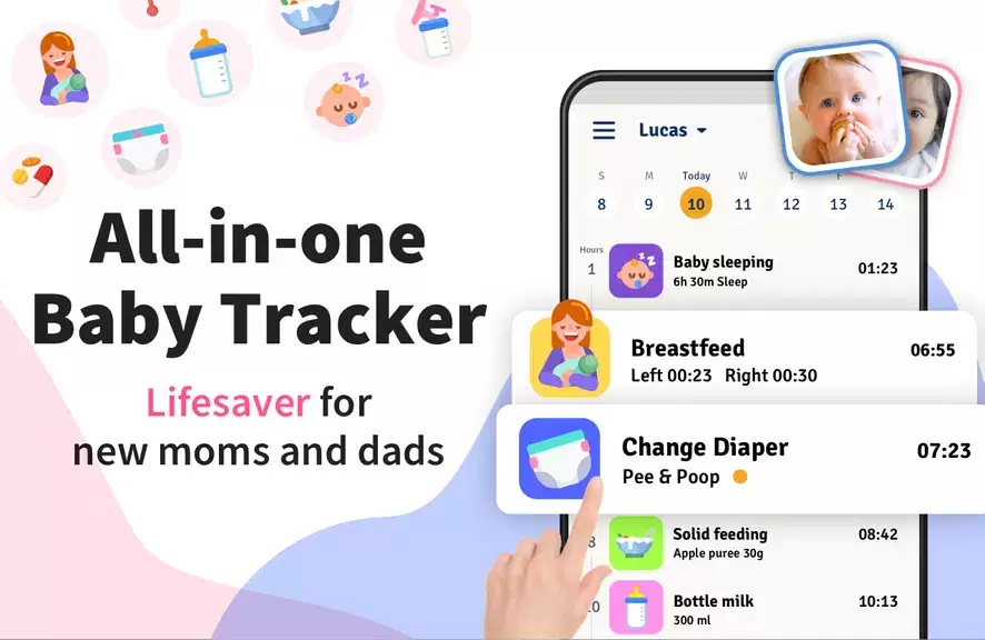 Baby Tracker - Breastfeeding स्क्रीनशॉट 1