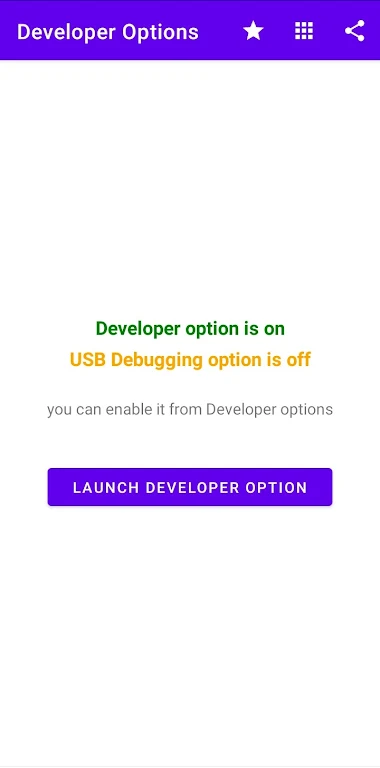 Developer Options captura de pantalla 