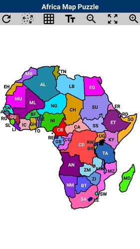 Africa Map Puzzle Screenshot 1