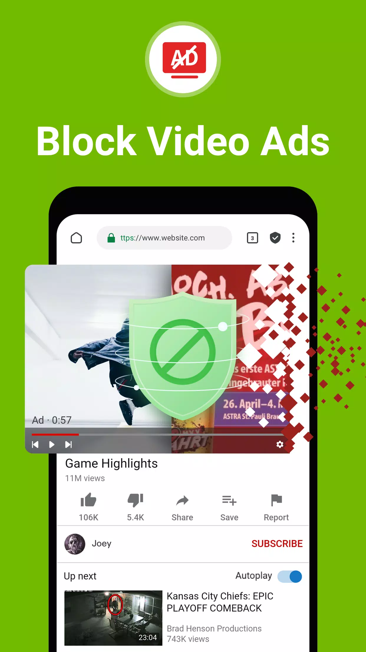 FAB Adblocker Browser:Adblock ảnh chụp màn hình 1