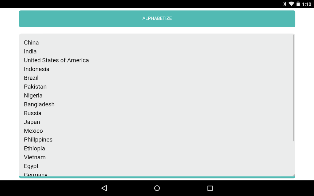 Alphabetizer स्क्रीनशॉट 1