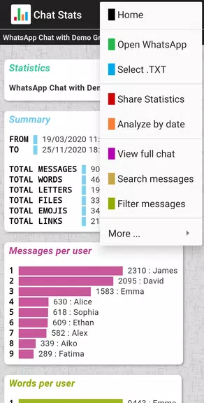 Chat Stats for WhatsApp应用截图第2张