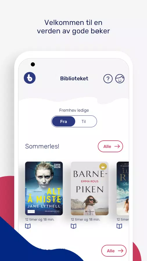 BookBites Bibliotek Screenshot 1