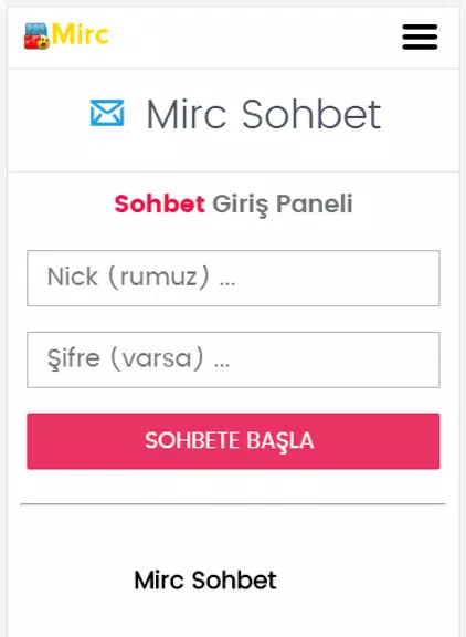 Screenshot Mirc Sohbet Chat Odaları 1