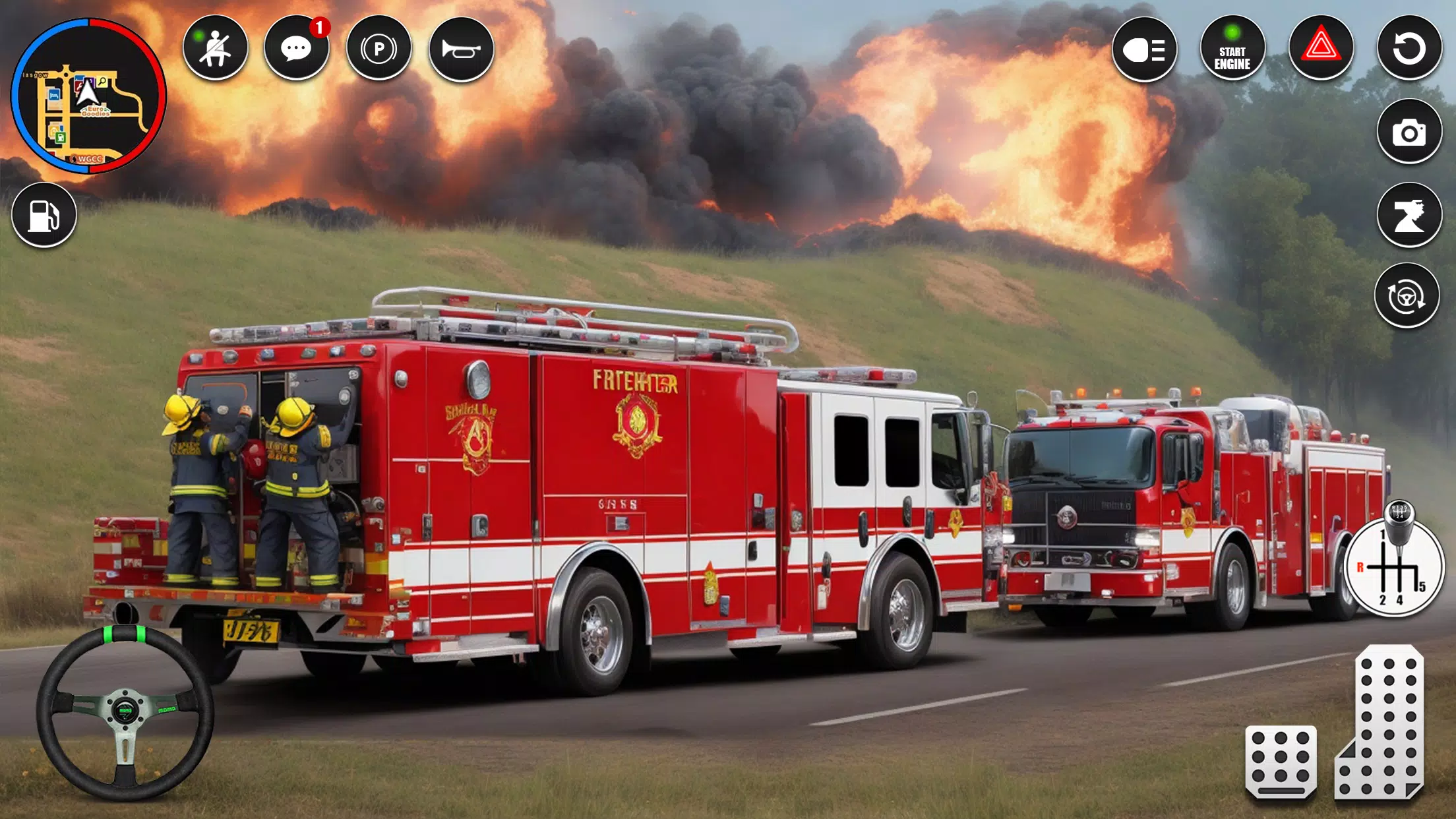 Fire Truck Rescue Sim Games 3d screenshot 4