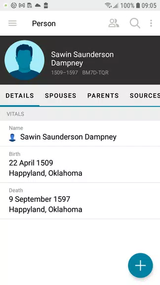 Древо FamilySearch экрана 3