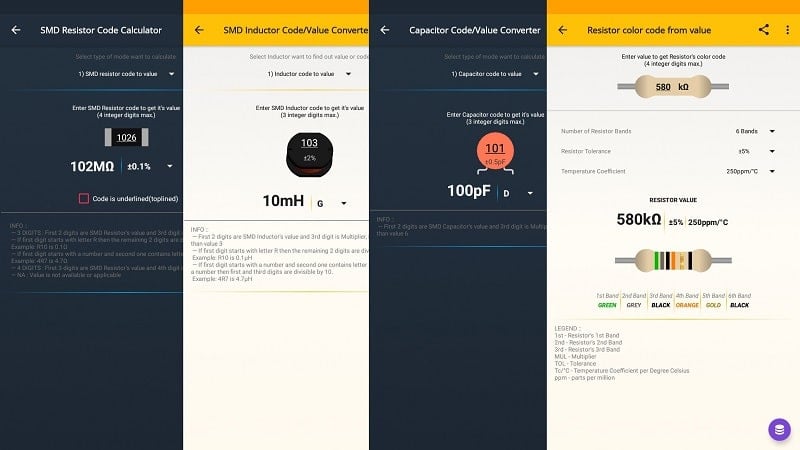 ElectroCalc Screenshot 2