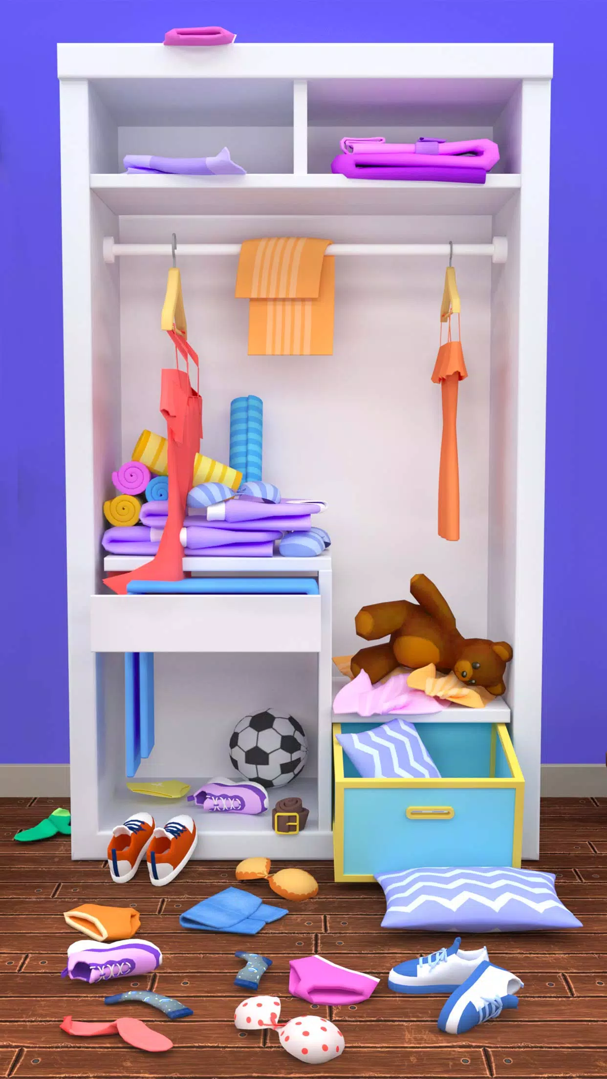 Fill the Closet: Organize Game स्क्रीनशॉट 1