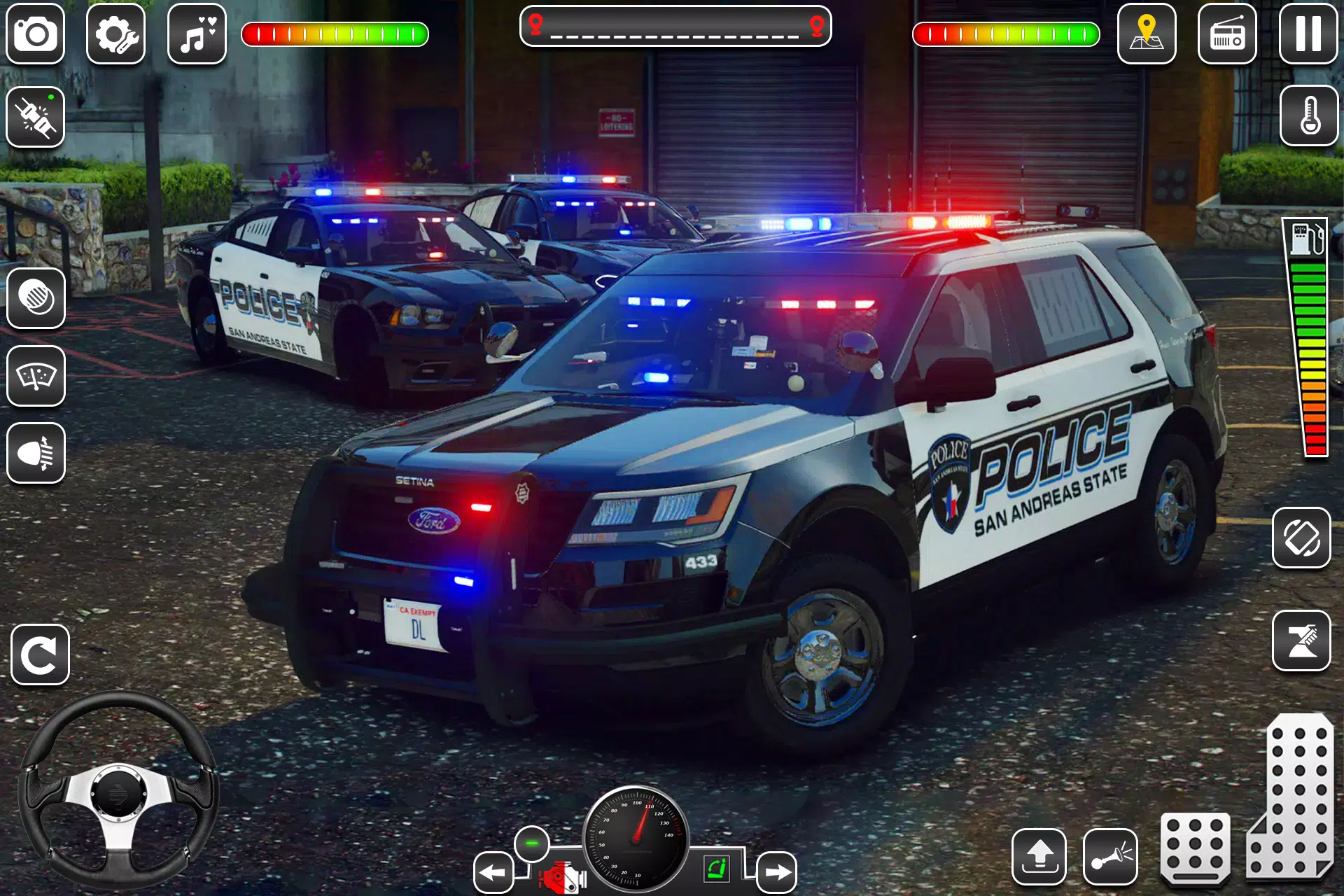 US Police Car Chase Game 3D captura de pantalla 