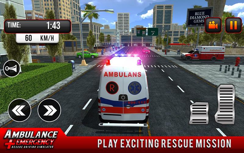 911 Ambulance City Rescue Game экрана 2