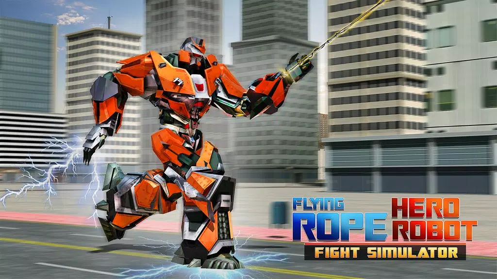 Flying Rope Hero Robot Fight Simulator экрана 3