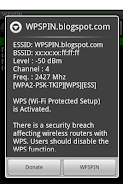 WPSPIN. WPS Wireless Scanner. Capture d'écran 1