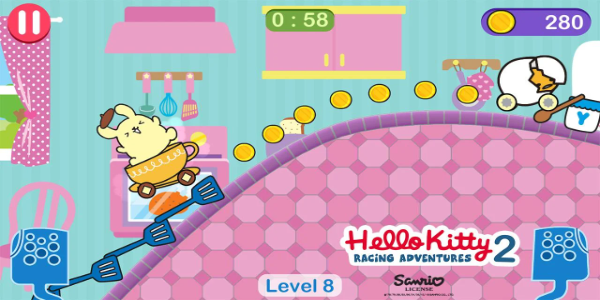 Hello Kitty games - car game screenshot 1