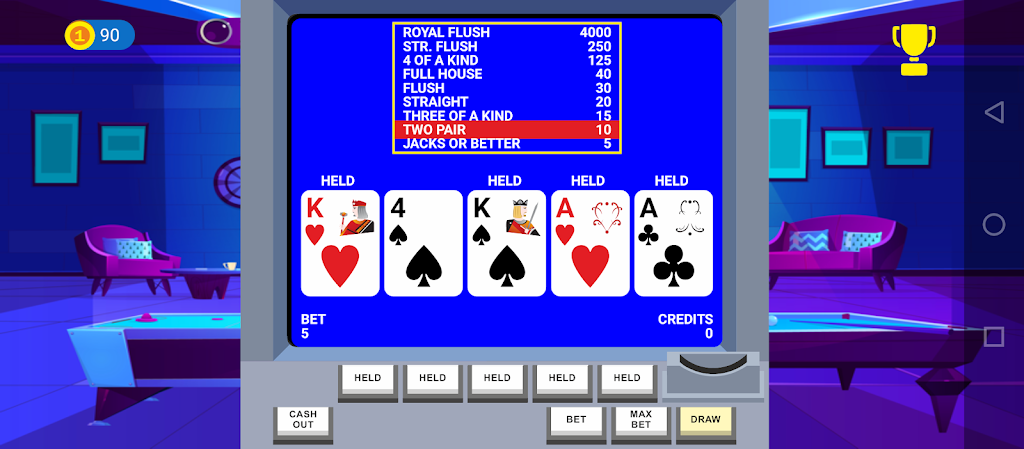 Video Poker Big Bet captura de pantalla 