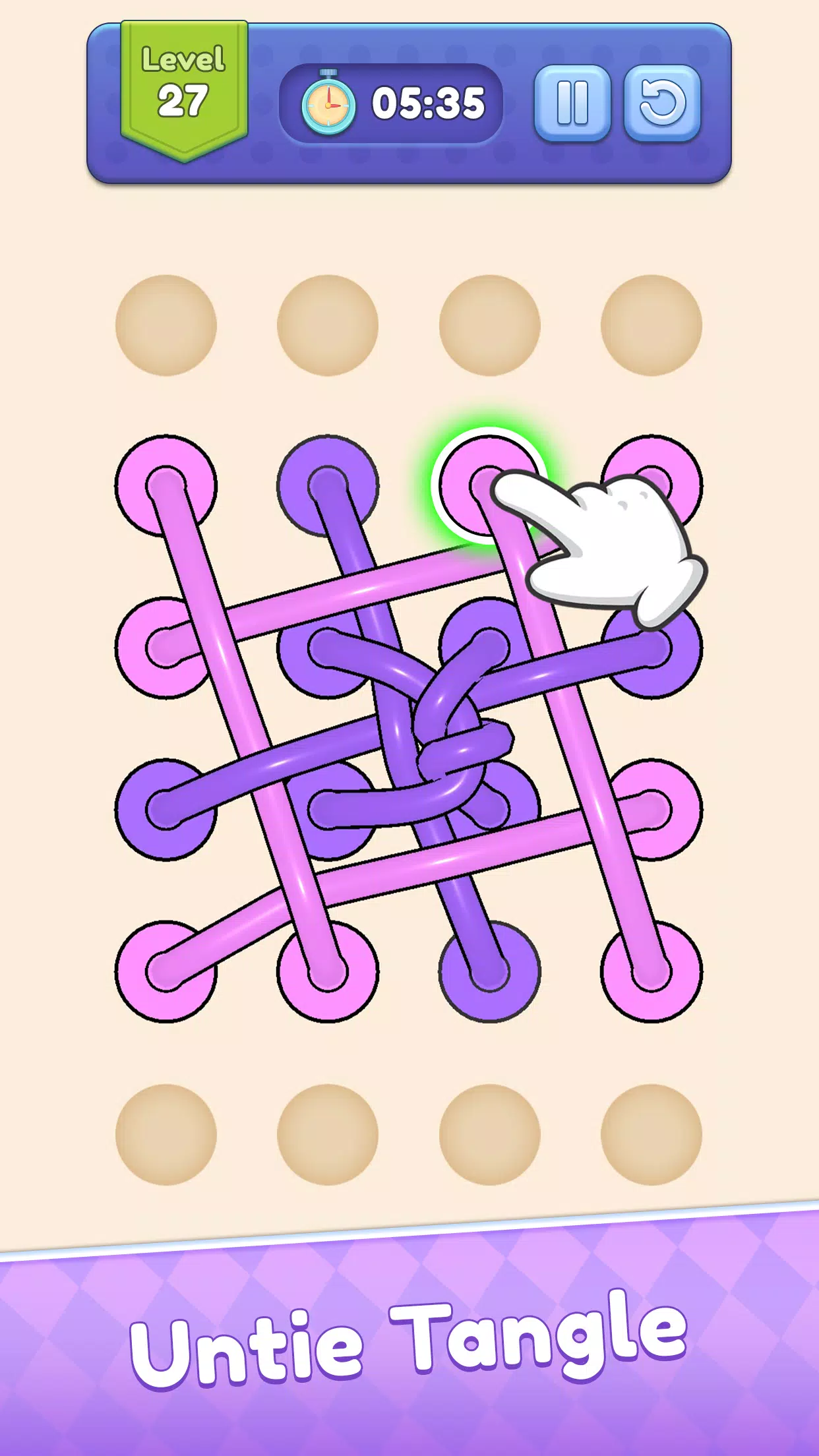 Tangle Out: Rope Puzzle Captura de tela 1