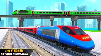 City Train Driving Train Games Captura de pantalla 4