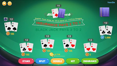 Blackjack - Casino World ảnh chụp màn hình 1