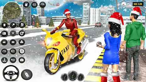 Superhero Bike Taxi: Bike Game ảnh chụp màn hình 1