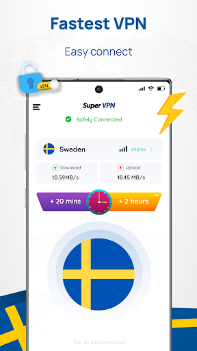 Sweden VPN: Get Sweden IP Captura de tela 1