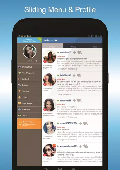 DroidMSG - Chat & Video Calls স্ক্রিনশট 2