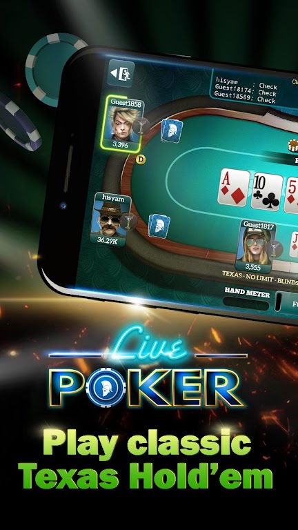 Live Poker Tables–Texas holdem and Omaha zrzut ekranu 1
