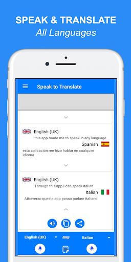 Speak and Translate All languages Voice Translator ảnh chụp màn hình 1