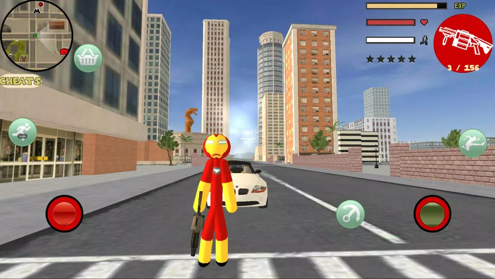 Iron Stickman Rope Hero Gangst Screenshot 1