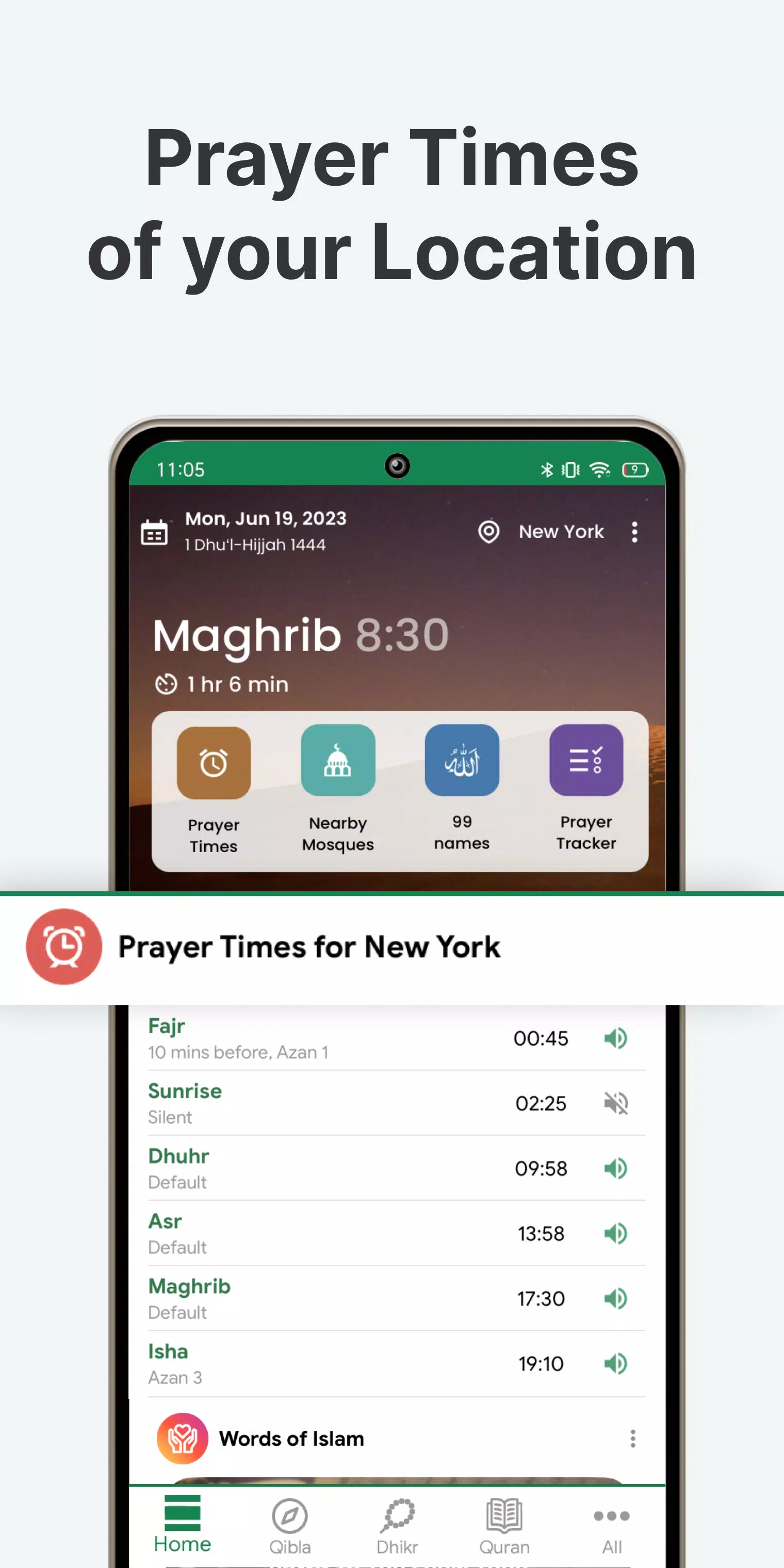 Muslim: Prayer Times, Qibla Screenshot 1