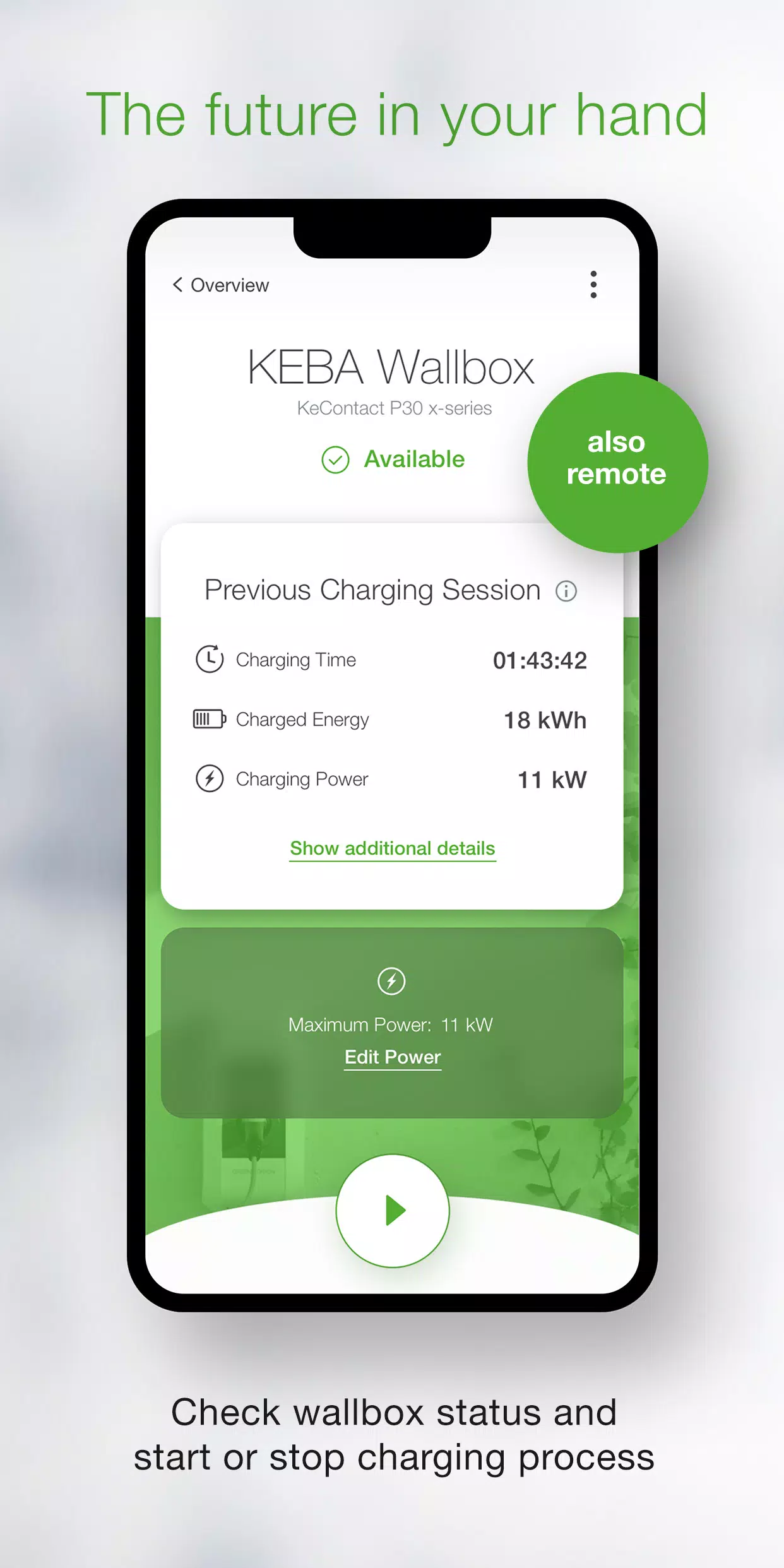 Screenshot KEBA eMobility App 1